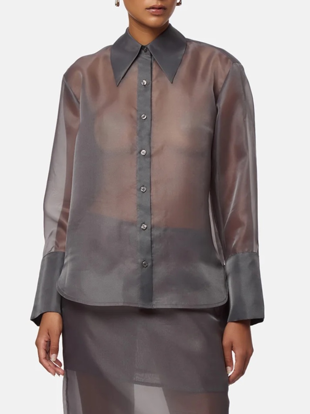 Apparis Tyra Shirt Gray Organza